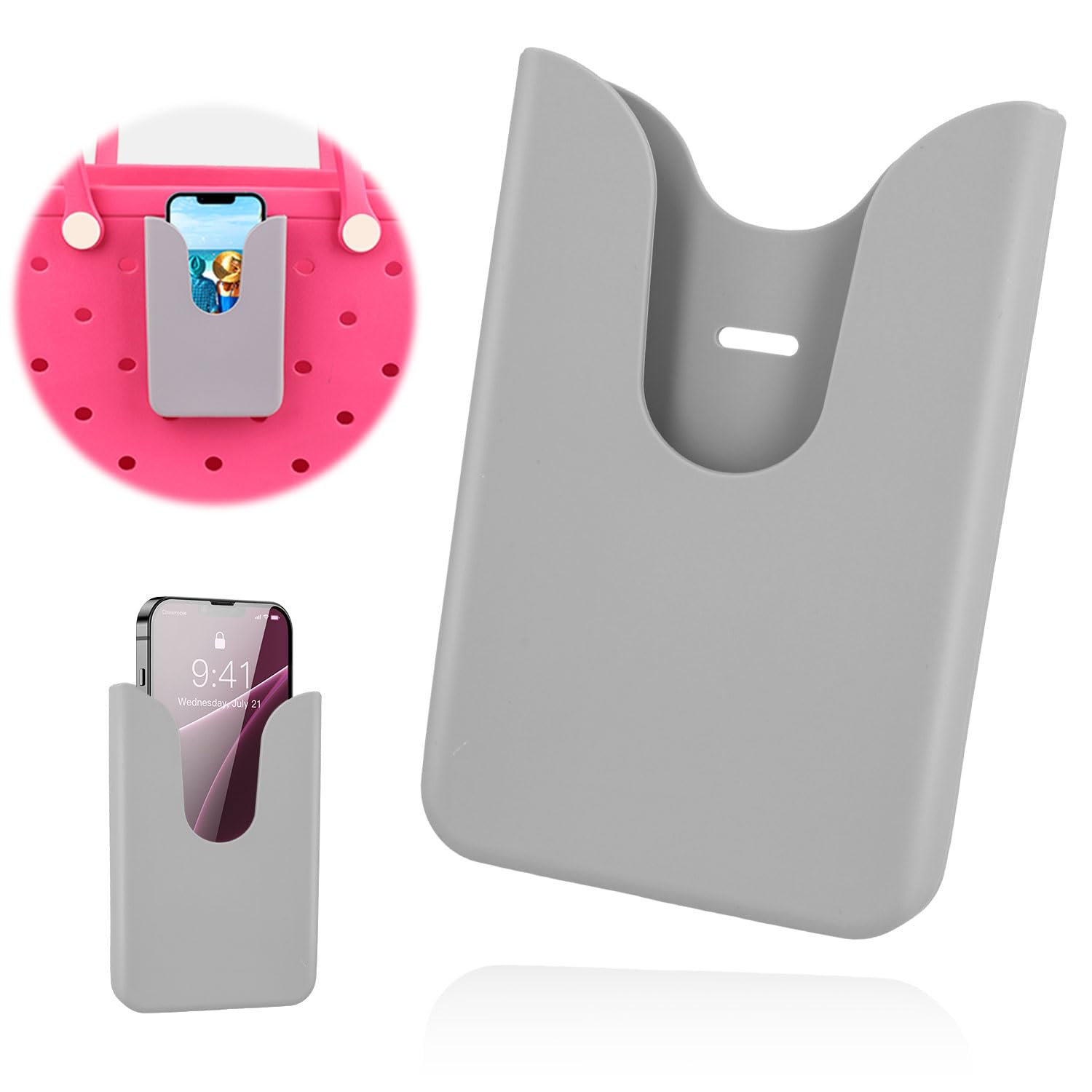 XUXN Supporto per telefono in silicone universale per telefono , Boggs Bag Accessori Charm con 3 moschettoni Combinazione di clip
