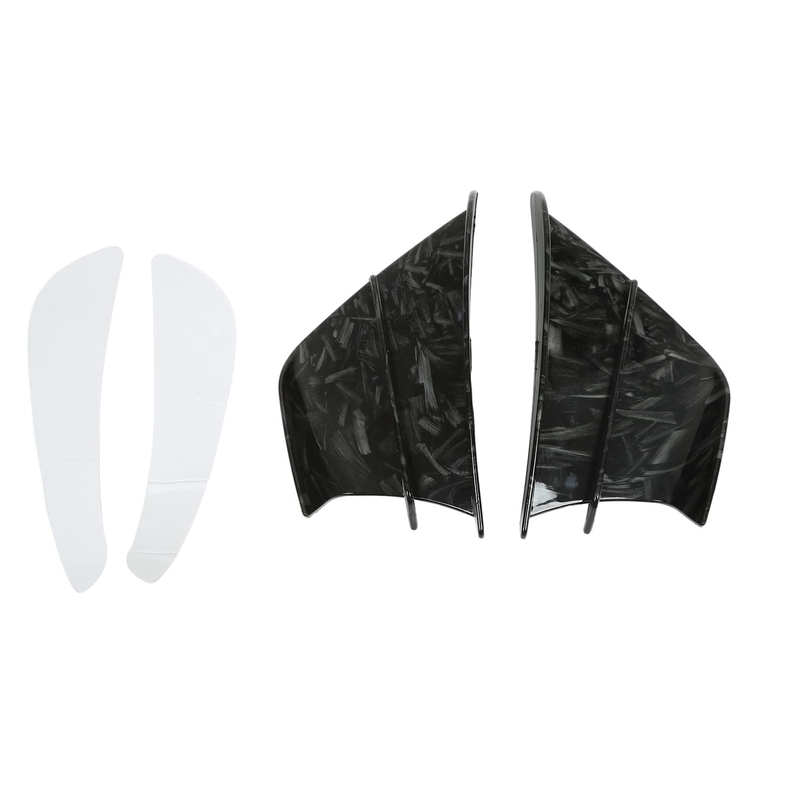 Aile Aérodynamique KIMISS, Aileron Latéral de Moto Carénage Avant Ailes Aérodynamiques pour NINJA400 NINJA250 Z900 Z1000(Grain de marbre)