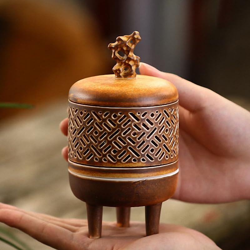 Räucherkegelhalter Chinesischer Stil Keramik Antike Weihrauch Brenner Spule und Turm Weihrauch Basis Hause Dekoration ZubehörBuddha Dekor Weihrauch Wasserfall