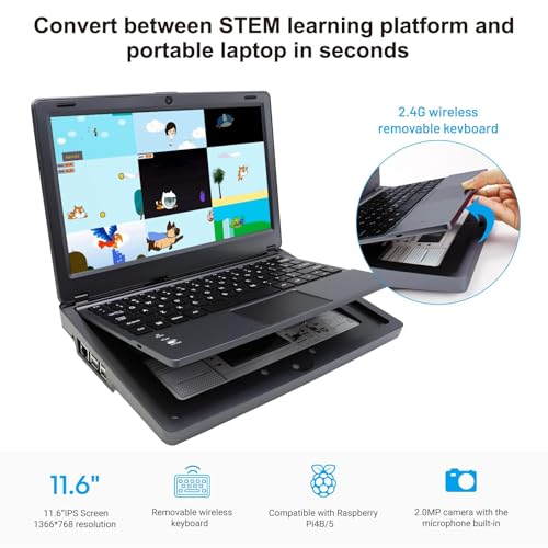 Image of ELECROW CrowPi2 Laptop Kit for Raspberry Pi 5, 8GB