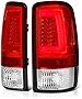 VIPMOTOZ Red Lens Premium OLED Neon Tube LED Tail Light Housing Lamp Assembly For 2000-2006 Chevy Tahoe Suburban GMC Yukon XL 1500 2500 Liftgate Model Driver and Passenger Side Replacement