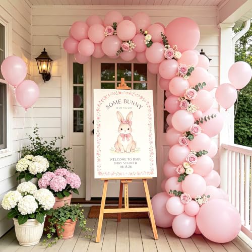 Image of 108Pcs Double Stuffed Light Pink Balloon Garland Arch Kit