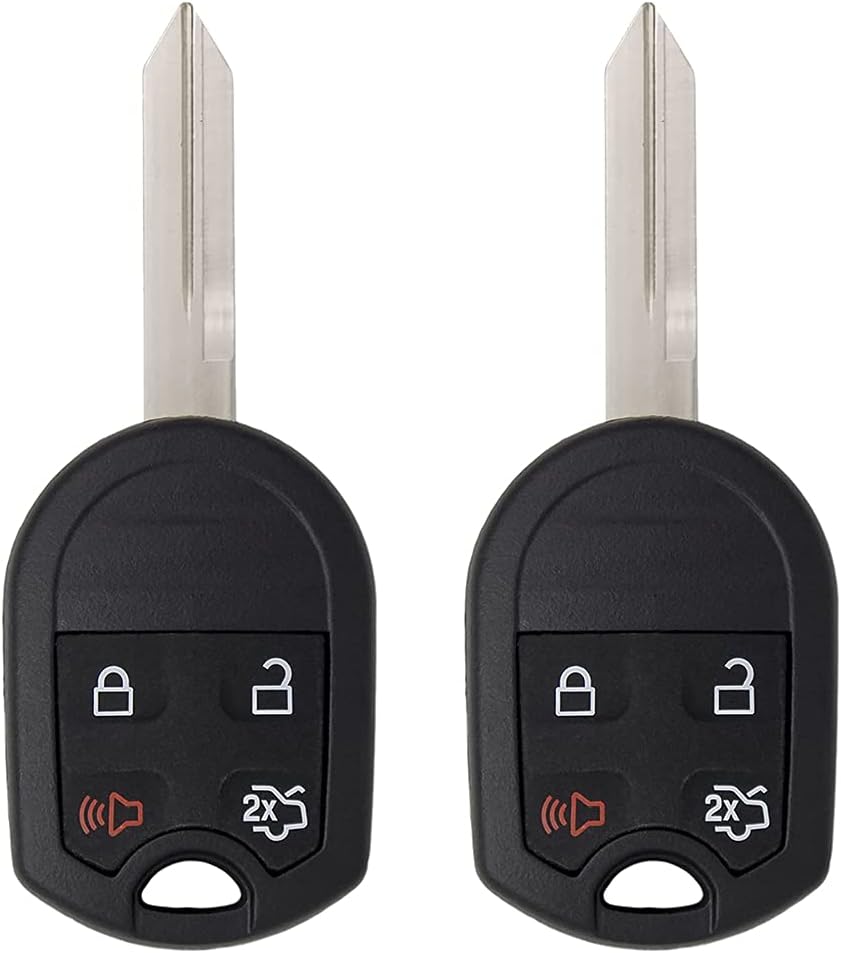 Keyless2Go Replacement for New Uncut Keyless Remote Head Key Fob Select Escape Explorer Focus Fusion That use OUCD6000022164-R8073 (2 Pack)