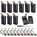 GTIWUNG 10 Pezzi Portabatterie 9V, Scatola Porta Batteria da 9V, Custodia per Batterie in Plastica con Interruttore ON/OFF, 10 x Supporto Connettore Clip per Batteria 9V con 15cm cavo (Nero)