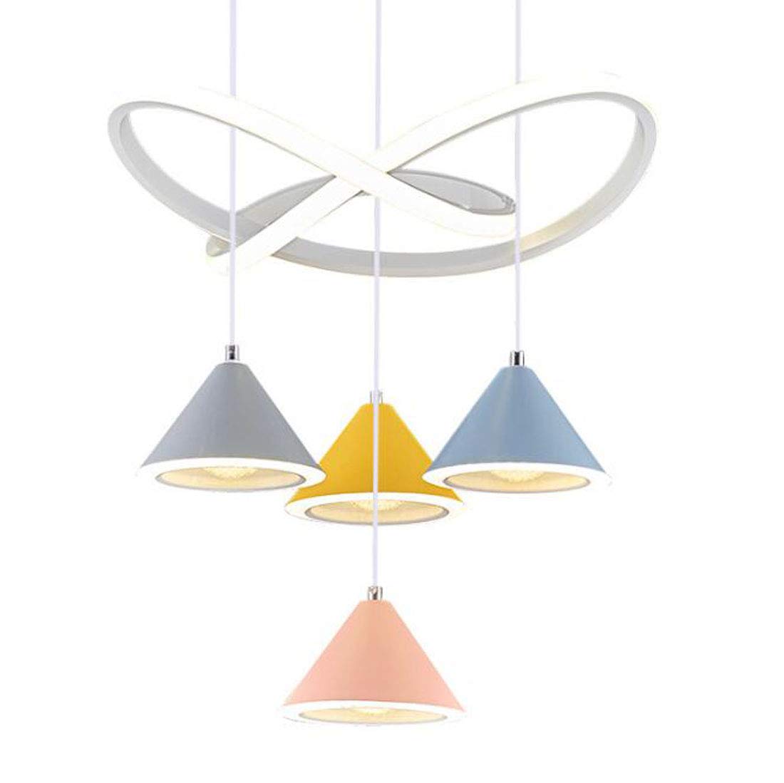 Lampe Suspendue Design pour Table de Salle à Manger Lustre Salon Moderne Quatre Têtes