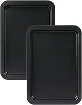 Nonstick Baking Sheet 2 Pack, Nonstick Walooza 13x9 Inch Toaster Oven Tray Replacement Cookie Sheet Pan Bakeware, 2 PCS Set
