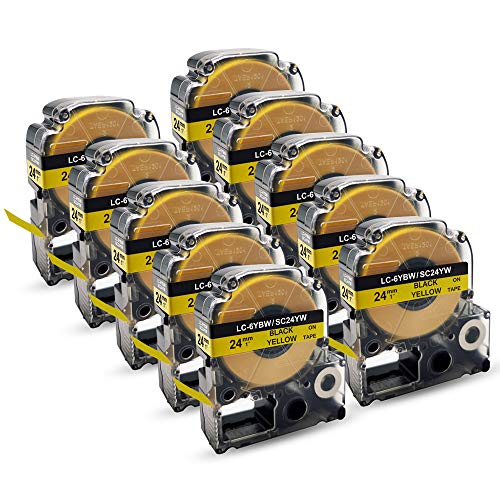 SC24YW ���n������ 10�Z�b�g 24mm��X8m �݊� �L���O�W�� �e�v�� �e�[�v PRO�@��Ή� �ėp �e�[�v�J�[�g���b�W ���x���V�[���uColor Skyer�v�iSC24YW�E���n�������E10�Z�b�g�j