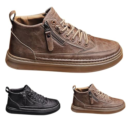 Generiska barfotaskor herr läder barfota sportskor herr sneakers halkfria fritidsskor andas promenadskor lätta utomhusskor bekväma joggingskor enfärgade barfotaskor casual, kaki, 39 EU