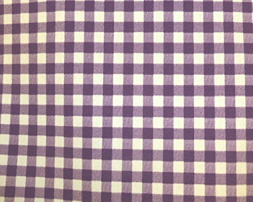 手芸のいとや 生地 広幅 ギンガムチェック ブロード 約8mm角 パープル 生地幅-約110cm×50cm 綿100% 手芸・ハンドメイド用品