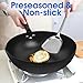 Souped Up Recipes 13.4 Inch Carbon Steel Wok For Electric, Induction and Gas Stoves (Lid, Spatula and User Guide Video Included)