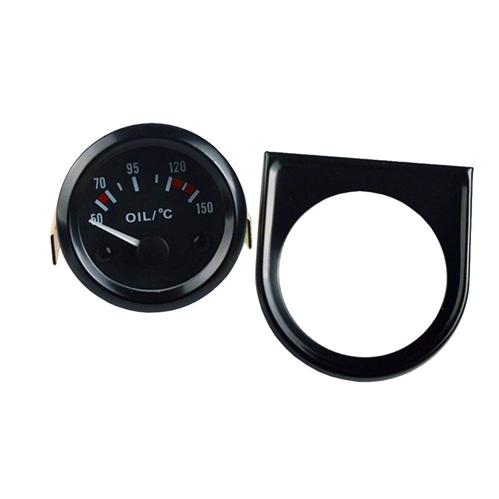 Manometro Universale 12V 52mm LED Bianco Temperatura Olio