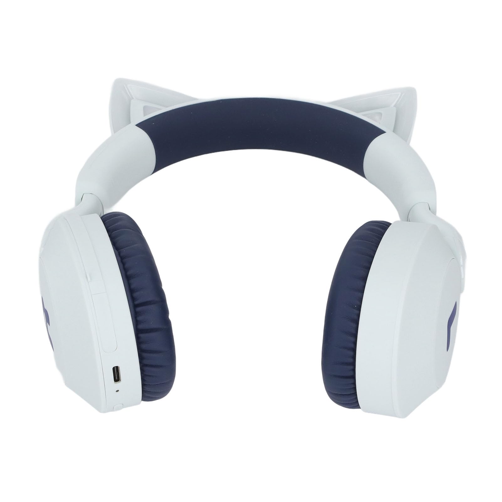Yctze Cuffie Cat Ear, Cuffie Wireless Bluetooth 5.4, Effetti Luce LED 85dB Volume Pieghevoli Sopra L'orecchio con Microfono, Ideale per Bambini e Adolescenti (BLUE)