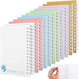 Resurhang 12 Pack Left Handed Notebook 100 Sheets/200pages Multiple Colors Spiral Notebook, 3.5 x 5.5 Inches Inspirational Left Handed Journal Spiral for Office, Supplies Gifts