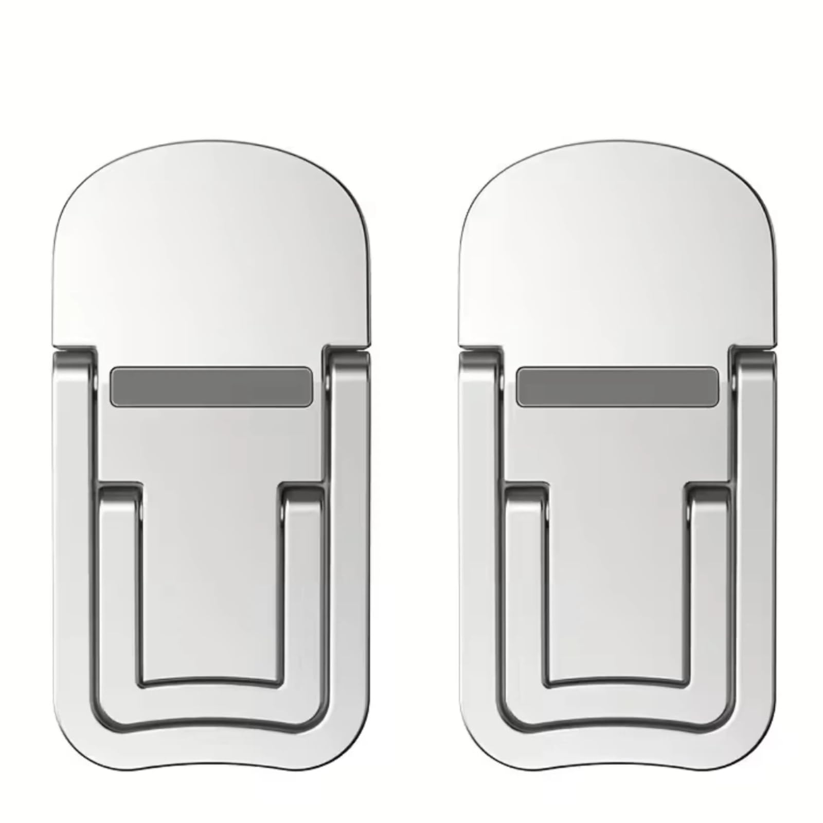 2Pcs Laptop Stand Portable Feet Riser Notebook Holder Stable Mini Computer Bracket Silver