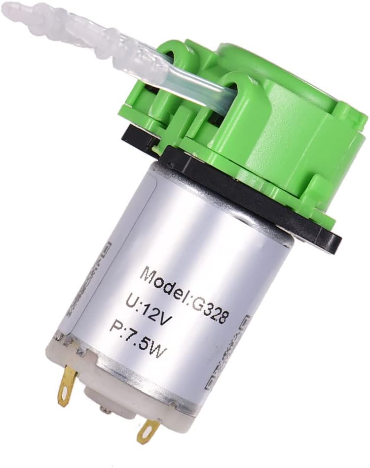 WENJIA DC 12V Bomba dosificadora Bomba peristáltica Mini agua Bomba líquida Cabezal de tubo peristáltico Función de autoaspiración para el laboratorio de acuarios Aditivos de dosificación para análisi