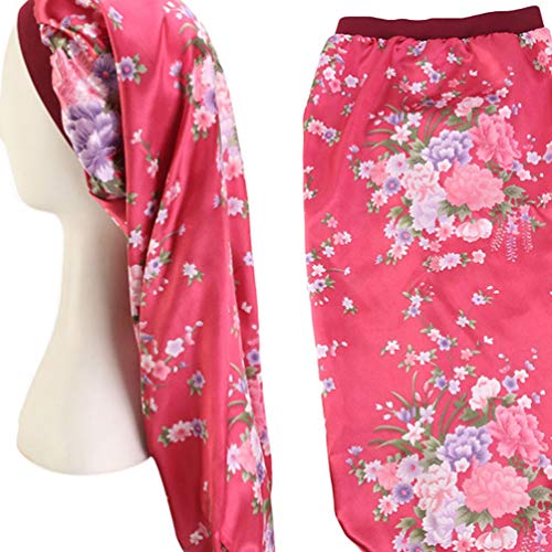 EXCEART 3 PeÃ§as de Touca de Dormir de Cabelo Comprido de Cetim Capa de Cabelo Capuz Quimioterapia C