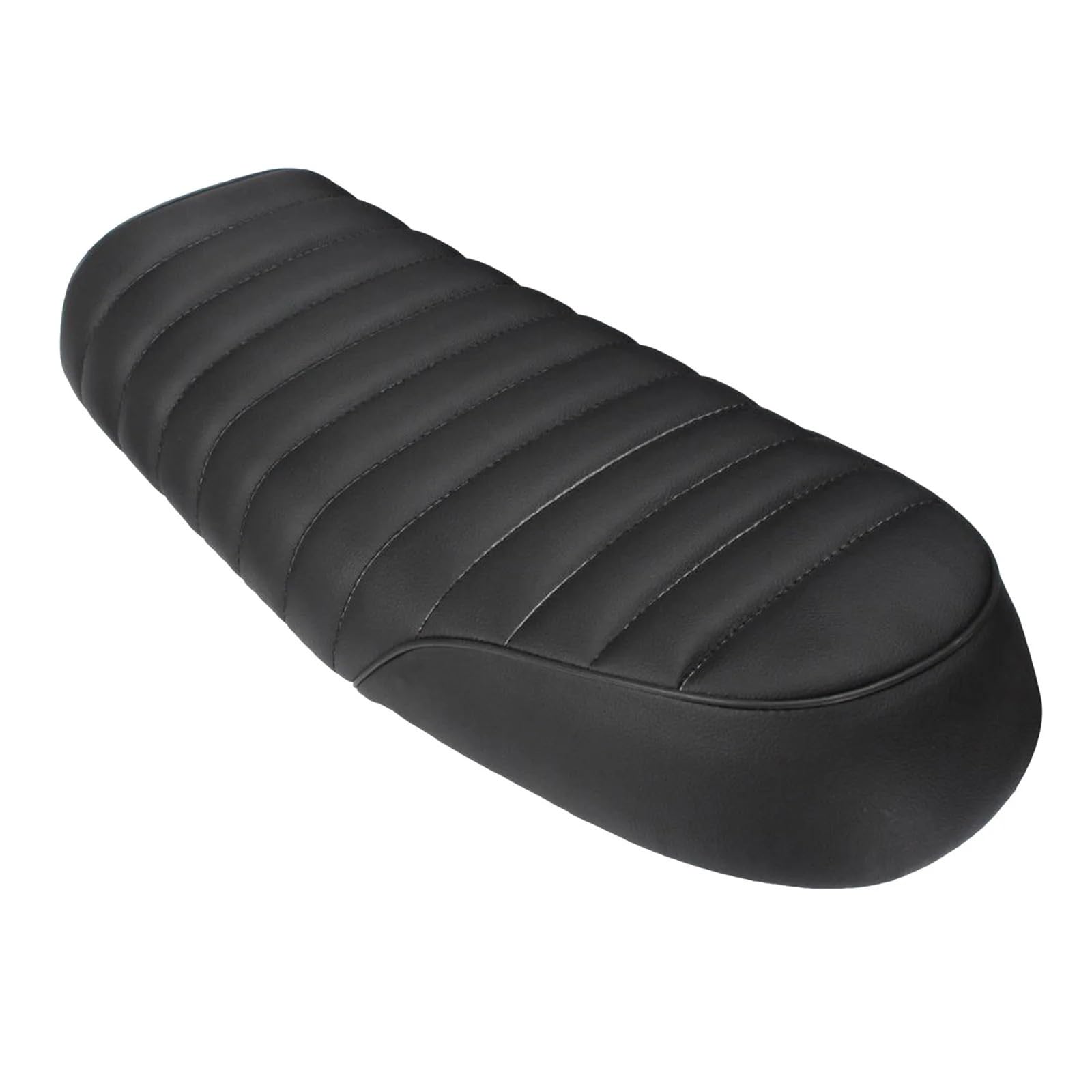 Asiento moto vintage negro con cojín de rejilla universal 7