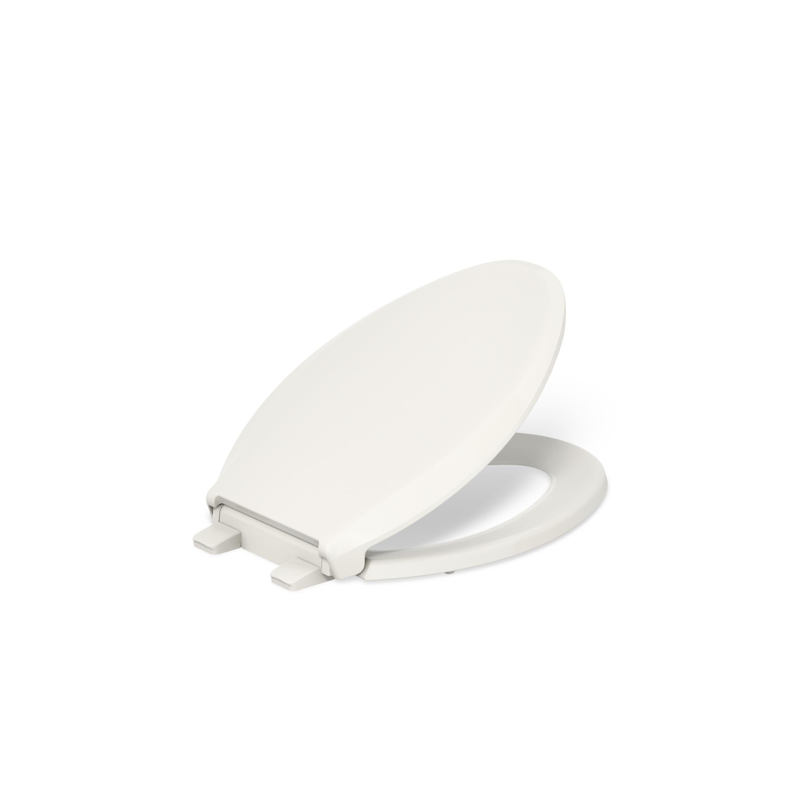 Photo 1 of KOHLER 4636-RL-96 Cachet ReadyLatch Elongated Toilet Seat, Toilet Seat Quiet Lid, Contoured Grip-Tight Bumpers Installation Hardware, Apartment Essentials, Biscuit