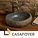 Casafoyer Oval River Stone Wash Basin, 14.9