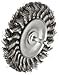 Weiler 17687 4" Stem-Mounted Knot Wire Wheel, .014" Steel Fill, 1/4" Stem, Made in the USA