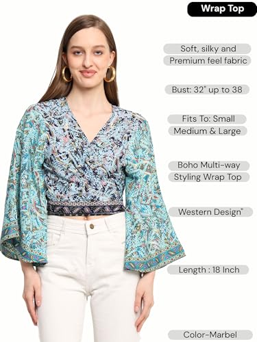 Image of KE Kanha Exports top for Women Stylish Western | wrap Tops for Woman | Perfect on Jeans Tops for Woman | Summer top | Beach Outfits Dress for Women Stylish
