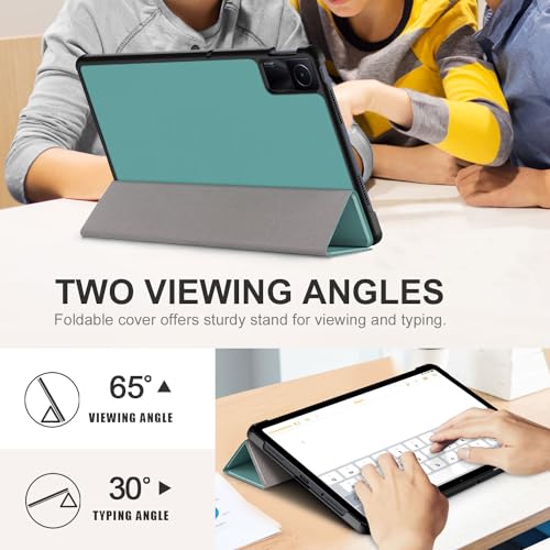 DINGGUAGUA Case for Xiaomi Redmi Pad SE 11 inch Tablet 2023 Cover,Slim Stand Hard Back Shell Cover with Auto Wake/Sleep,Dark green - Image 2