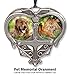 Christmas Picture Ornaments - Double Photo Opening - in Loving Memory - Loss of a Loved One - Remembrance - Bereavement Gifts - Measures 4