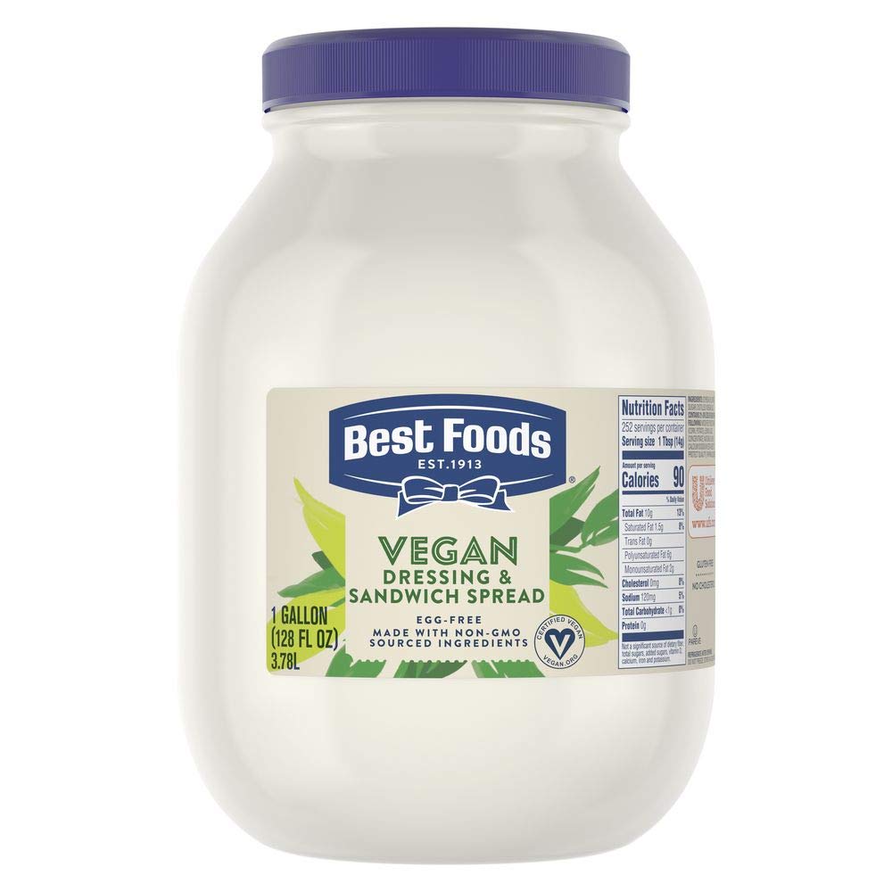 Vegan Mayonnaise Jar Made with Non GMO Sourced Ingredients by Best Foods – 128 Fl Oz (Pack of 4), Pack of 4