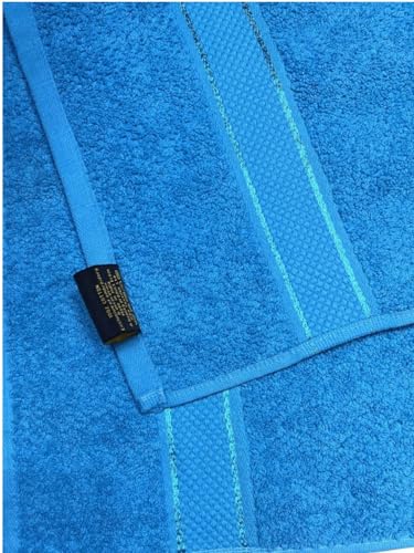 Image of SENSES By Riba Cotton Towels for Bath 550 GSM - Turquoise, 1 Pc | Super Soft, Large Size, Absorbent, Lightweight, Antimicrobial, Low Linting