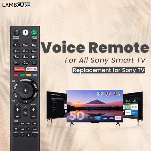 Image of Lambcare Original Voice Replacement Remote for Sony and Bravia TVs - Compatible With All Sony 4K UHD LED LCD HD Smart TV Models