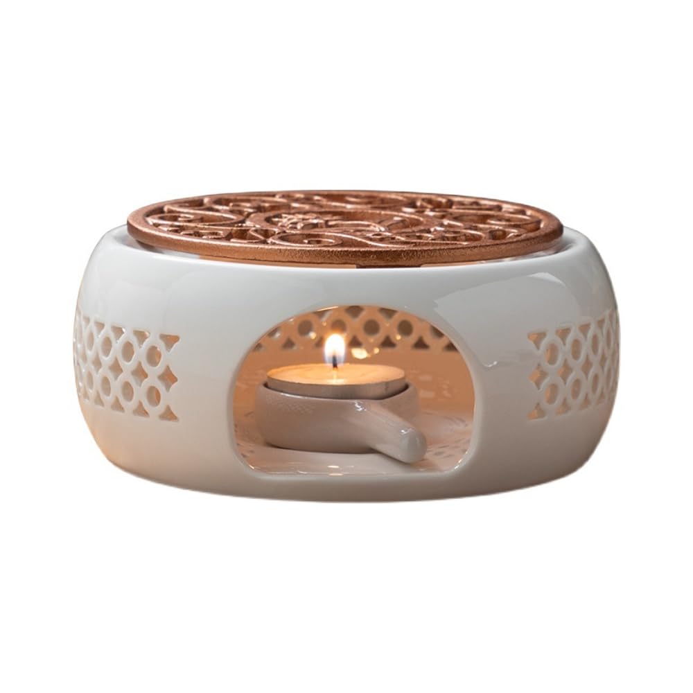 Amazon｜卓上 ティーウォーマー 陶器 北欧 ティーポットウォーマー