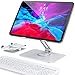 BSOON Tablet Ständer Verstellbare,Aluminium Tablet Halterung Universal Staender Halter,Dock für iPad 2021 Pro 12.9,11,10.5,9.7,iPad Air 4 3 2,iPad Mini 6 5 4 3 2,Samsung Tab,Other Tablets,Silber