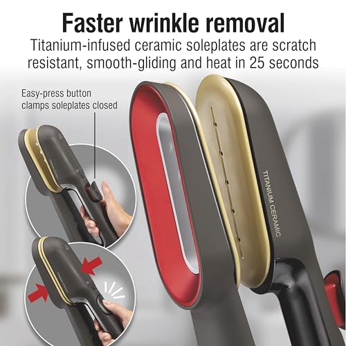 Image of CHI SteamPress 3-in-1 Handheld Garment Steamer & Press Iron for Clothes