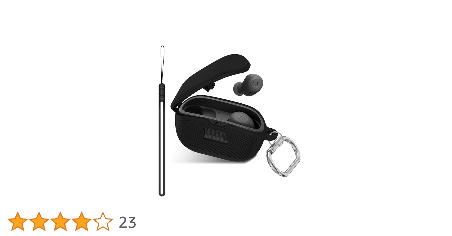 JBL ワイヤレスイヤフォン ブラック 充電ケース付き 充電ケースに1.45型画面を搭載したJBL完全ワイヤレスANCイヤホン