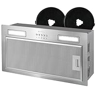 Kompatic Lane 50 KLN50SIEinbau Dunstabzugshaube, A+++, 50 cm, 450 m³/h, Aktivkohlefilter KCF4 inklusive, Abluft/Umluft, Elektronische Steuerung, LED-Beleuchtung, 3 Stufen + Boost, Silber