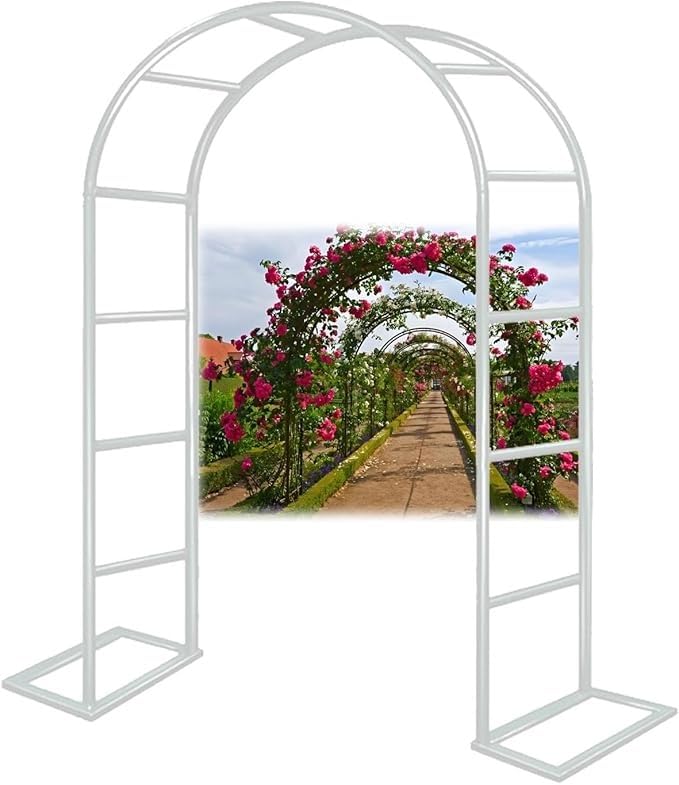 Arco de jardín metálico de 80 x 200 cm, pérgola enrejado y cenador exterior