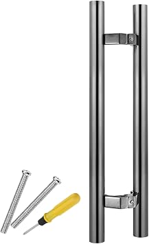 Modern Entrance Door Handle,Push Pull Bar Handle,Heavy Duty Double Sided Swing Door Handle,Interior Door Handle for Shower Glass Sliding Door Color Grey,Size 120cm/47.2inch