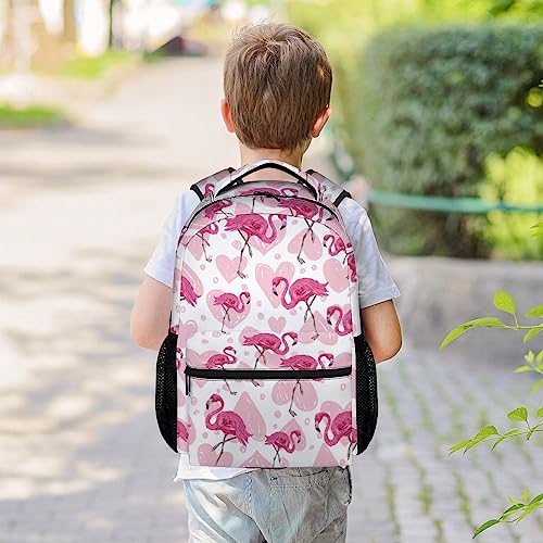 Flamingo Backpack for Girls Boys, 16 Inch Pink Backpacks for School, Cute Lightweight Durable Bookbag for Kids2