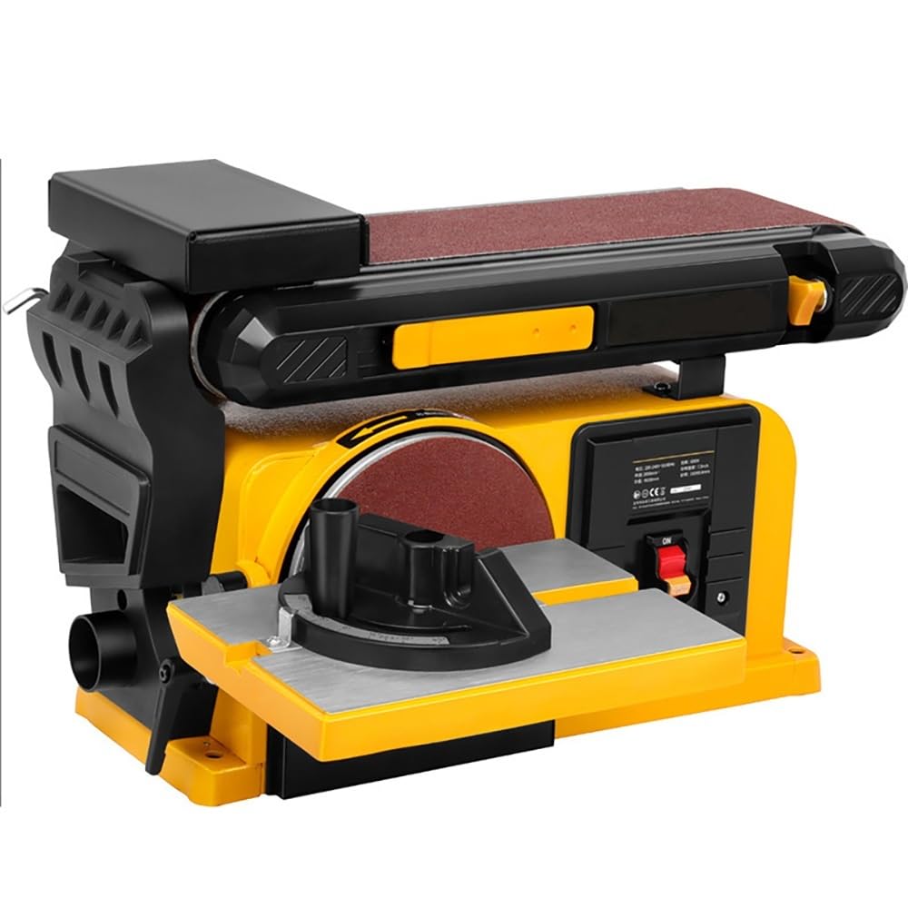 Levigatrice combinata a disco a nastro a velocità variabile da 4x6 pollici 750W con albero flessibile for levigatura di lucidatura di metalli in legno