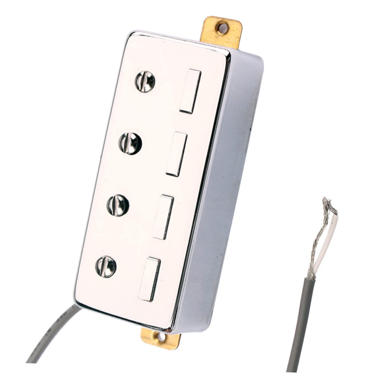 FAVOMOTO 2sets Bass Humbucker Pickup Covers 2 Core Wire Sealed Pickups 4string*2