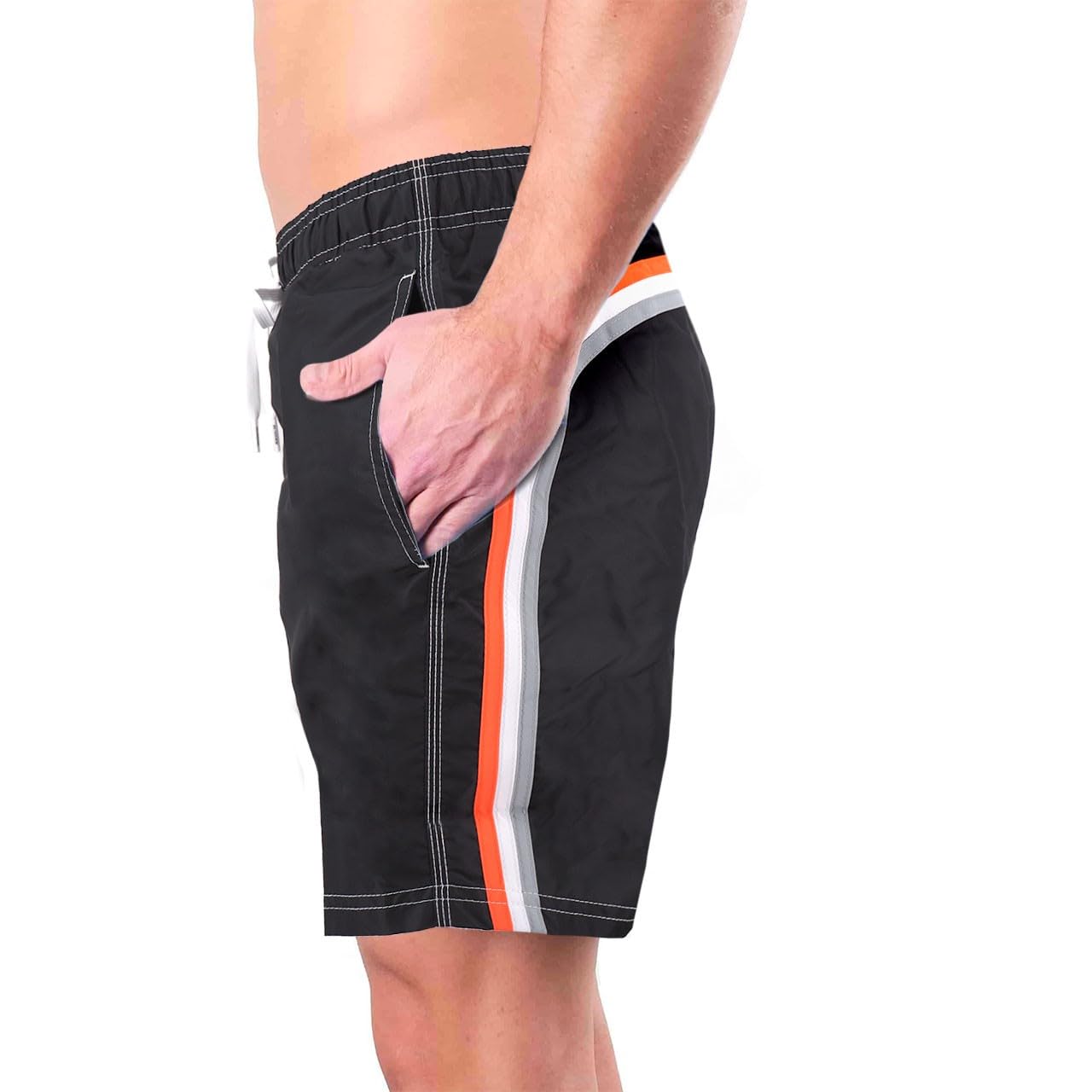 Sundek Uomo Costume M505Bdta100 Bs Rb Elastic Waist 16'' 605 Col.Black#33 S/Nero