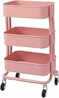 ス*マ様 IKEAイケア　３段　ワゴン　ピンク　廃盤色カラー 楽天市場】IKEA RASKOG キッチンワゴン 35x45x78cm 3段収納