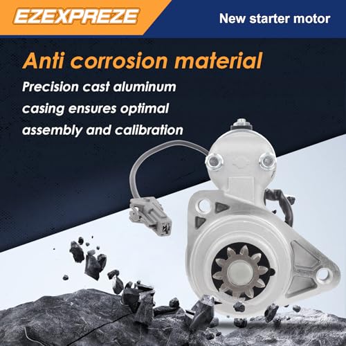 Image of Ezexpreze 17904N New Starter Compatible with Infiniti G35 2003-2007, M35 2006-2008, FX35 2003-2008 & Nissan 350Z 2003-2007, 3.5L, 12V 1.4KW 10-Teeth Clockwise, Replace# 23300AM600, 23300AM60A