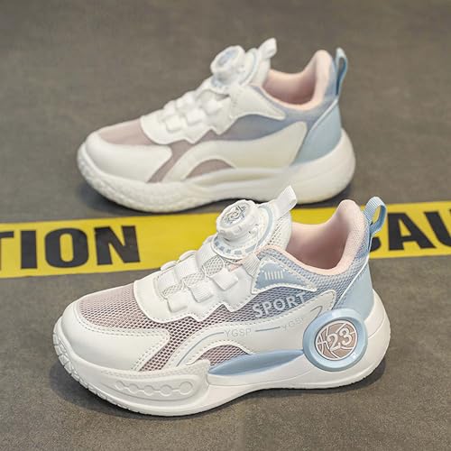 Kids Rotate Buckle Fashion Sneakers Mesh Fabric Breathable Walking Shoes Low Top Wear Resistant and Durable Hiking Shoes Rubber Sole Non Slip Comfortable Running Shoes Amusement Park Garden4