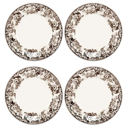 Spode Woodland Salad Plate, 10.5 Inch Round Fine Earthenware Dish - Microwave, Dishwasher, Freezer & Warm Oven Safe - Elgant Serveware Ideal for Meals, Snacks & Side Dishes - Made in England