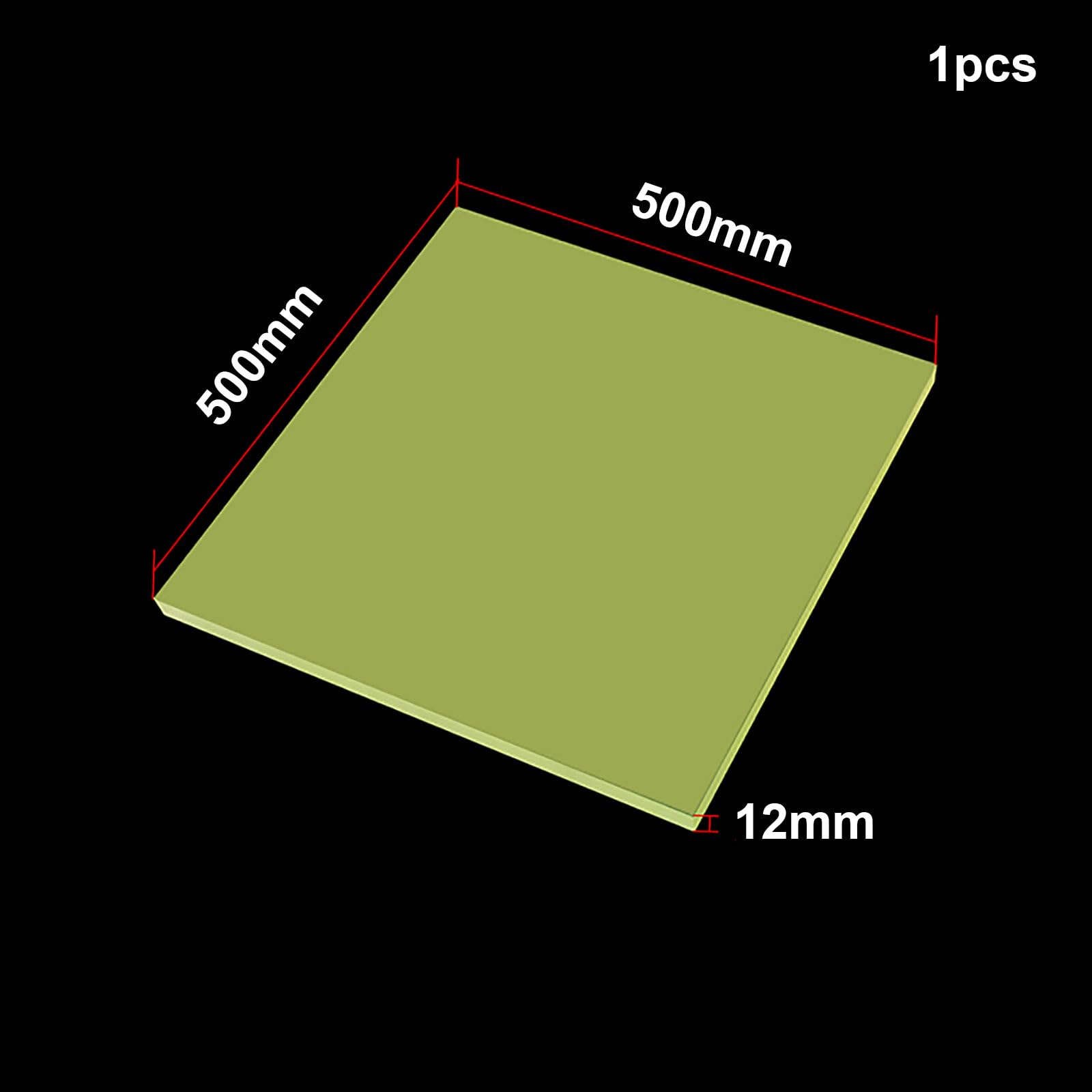 Feuille de polyuréthane, Plaque en caoutchouc élastique, résistante à l'usure et aux huiles, amortisseur de chocs, longueur 300-600 mm, épaisseur 1-50 mm, 500 x 500 x 12 mm(500 * 500 * 12mm)