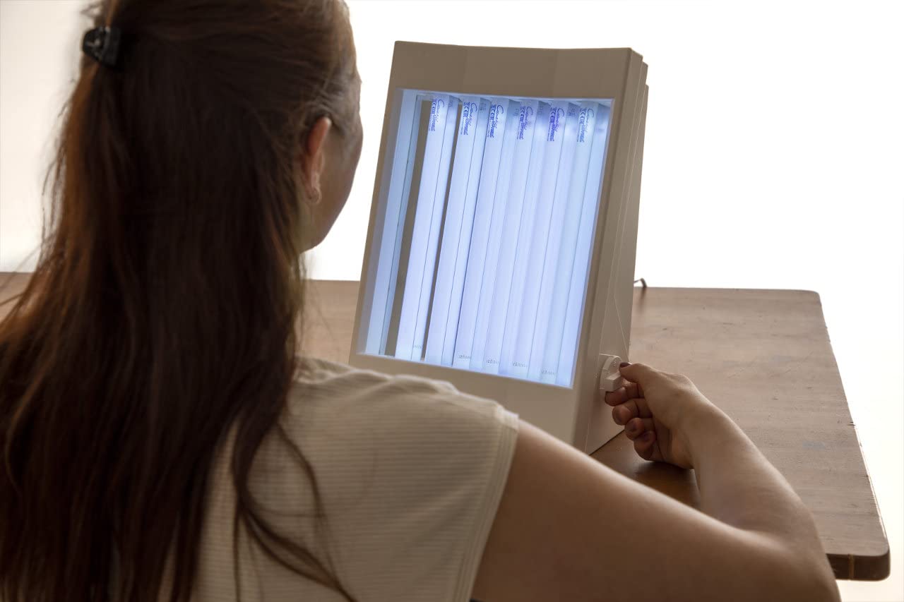 Solarium facial et solaire du haut du corps - Blanc - Durable et bien conçu - Pour tous les tons de peau