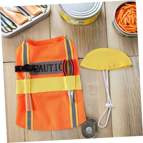 Disfraz decorativo para perro naranja talla M miniatura 6