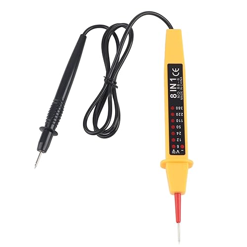 Probador de voltaje, 8 en 1 Probador de Voltaje Pluma AC DC 6-380V Multifuncional Coche Instrumento Eléctrico Probador Detector con Luz LED