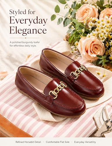Image of ABEJOJO Women's Loafer Shoes, Comfortable Slip on Casual Flat Penny Shoes for Walking, Driving, Dressy